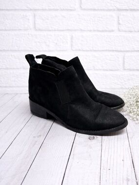 Eileen Fisher Black Leather Ankle Boots Size 6.5